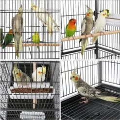 Yaheetech Large Bird Rolling Cage & Storage Shelf, Hammered Black -Sunny Decor Shop 242679 PT7. AC SS1800 V1636564577