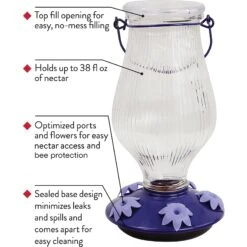 Perky-Pet Oasis Top-Fill Glass Hummingbird Feeder 12 Perky-Pet Oasis Top-Fill Glass Hummingbird Feeder -Sunny Decor Shop 250864 PT2. AC SS1800 V1599266762