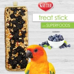 Kaytee Avian Superfood Treat Stick Blueberry Bird Treat, 5.5-oz Bag -Sunny Decor Shop 252540 PT2. AC SS1800 V1641579491