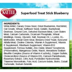 Kaytee Avian Superfood Treat Stick Blueberry Bird Treat, 5.5-oz Bag -Sunny Decor Shop 252540 PT8. AC SS1800 V1622778762