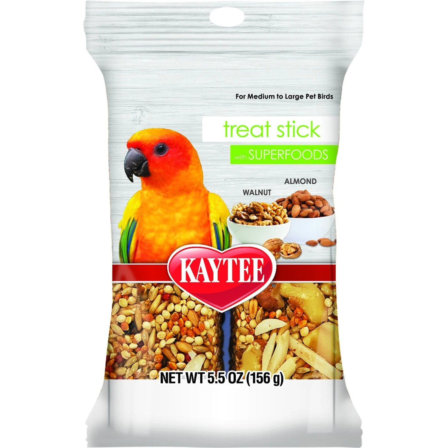 Kaytee Avian Superfood Treat Stick Almond & Walnut Bird Treat, 5.5-oz Bag 3 Kaytee Avian Superfood Treat Stick Almond & Walnut Bird Treat, 5.5-oz Bag