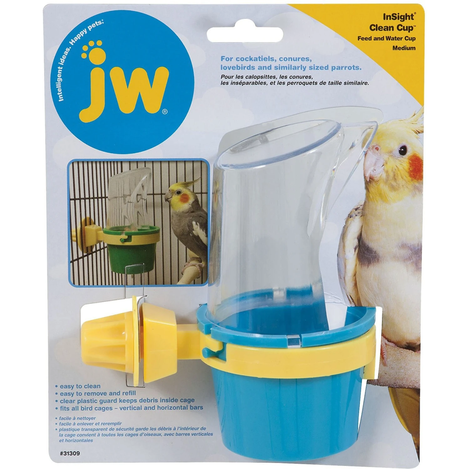 JW Pet InSight Clean Cup Bird Feed & Water Cup 2 JW Pet InSight Clean Cup Bird Feed & Water Cup