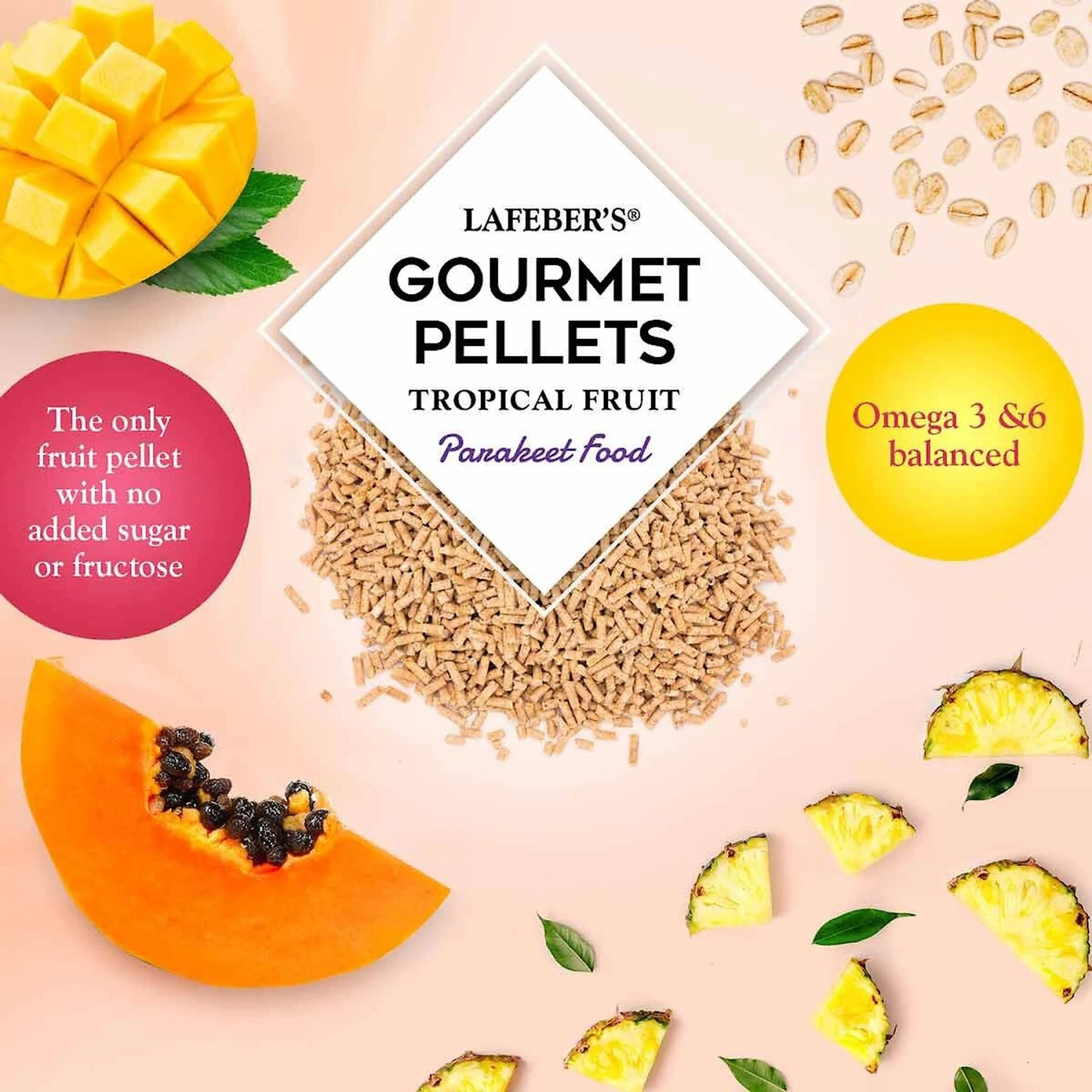 Lafeber Tropical Fruit Gourmet Pellets Parakeet Bird Food 8 Lafeber Tropical Fruit Gourmet Pellets Parakeet Bird Food - Image 6