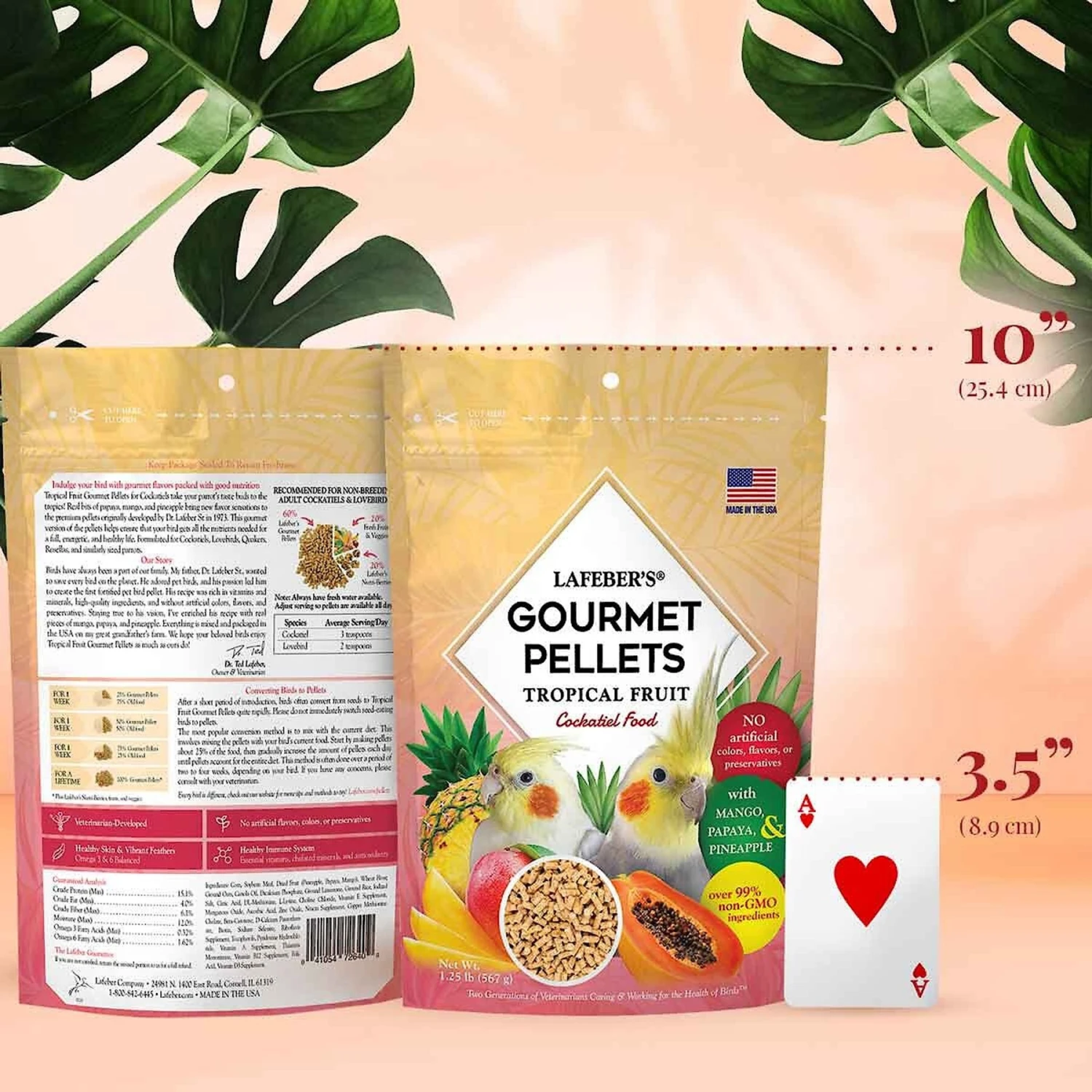 Lafeber Tropical Fruit Gourmet Pellets Cockatiel Bird Food 5 Lafeber Tropical Fruit Gourmet Pellets Cockatiel Bird Food - Image 3