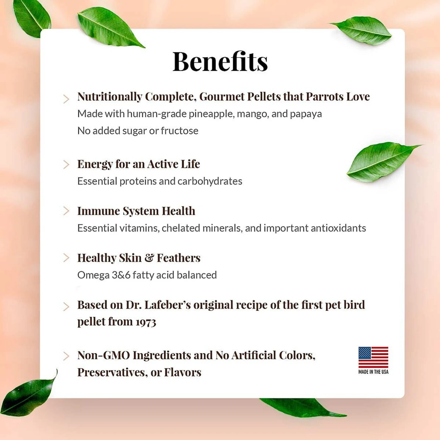 Lafeber Tropical Fruit Gourmet Pellets Parrot Bird Food 6 Lafeber Tropical Fruit Gourmet Pellets Parrot Bird Food - Image 4