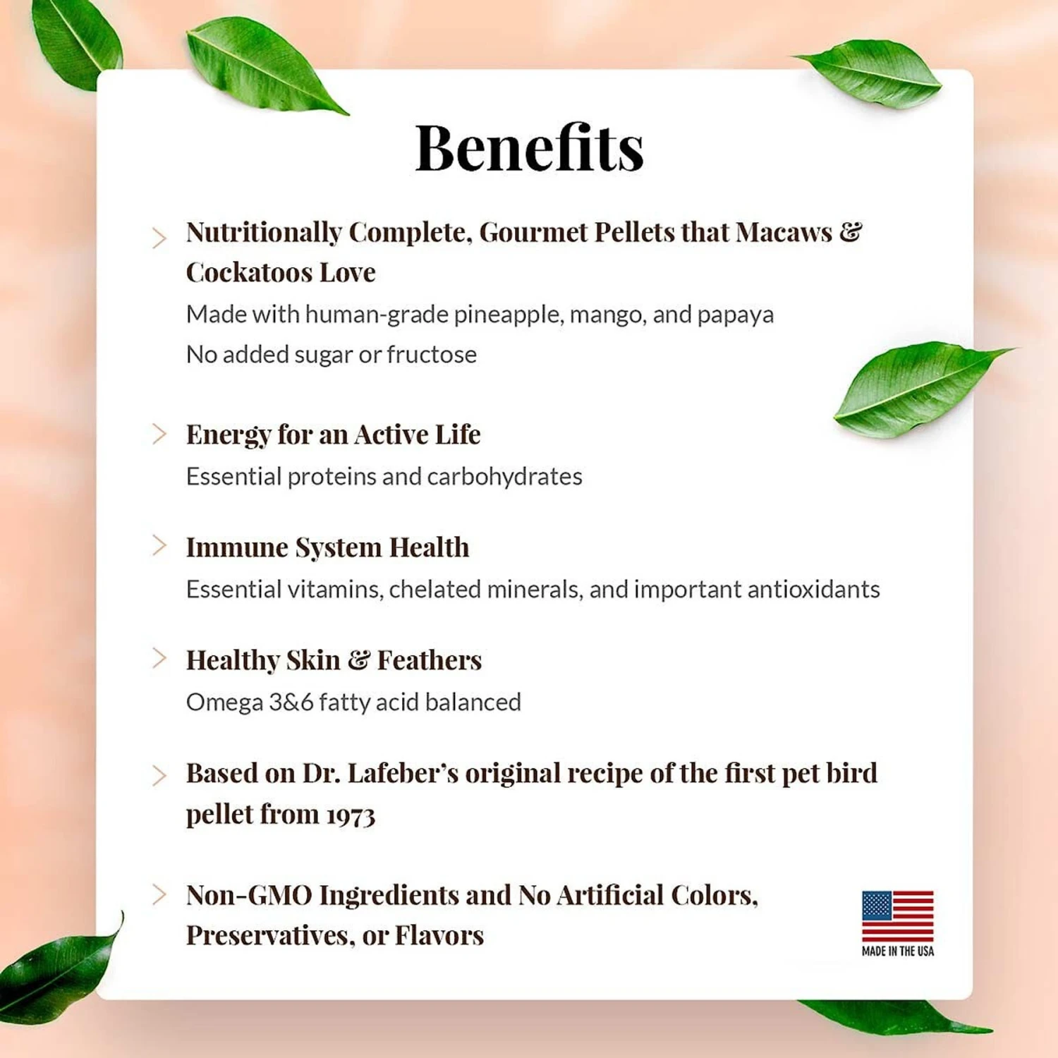 Lafeber Tropical Fruit Gourmet Pellets Macaw Bird Food 6 Lafeber Tropical Fruit Gourmet Pellets Macaw Bird Food - Image 4