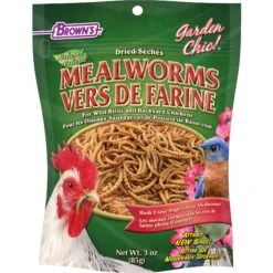 Kalmbach Feeds All Natural 17% Protein Hi Omegga Layer Crumbles Chicken Feed, 50-lb Bag & Brown's Garden Chic! Dried Mealworms For Wild Birds -Sunny Decor Shop 255653 PT3. AC SS1800 V1675277403