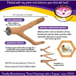 Super Bird Creations Sure-Grip Grooming Y Bird Perch, Small -Sunny Decor Shop 256282 PT2. AC SS1800 V1662671270
