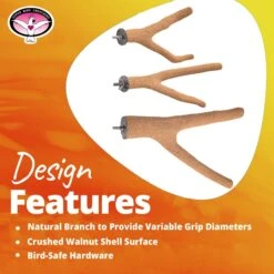 Super Bird Creations Sure-Grip Grooming Y Bird Perch, Small -Sunny Decor Shop 256282 PT8. AC SS1800 V1665780989