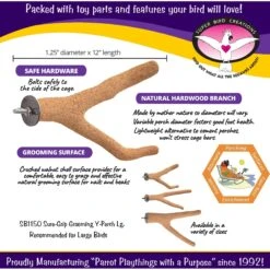 Super Bird Creations Sure-Grip Grooming Y Bird Perch, Large 11 Super Bird Creations Sure-Grip Grooming Y Bird Perch, Large -Sunny Decor Shop 256284 PT2. AC SS1800 V1662689368