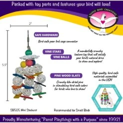 Super Bird Creations Mini Starburst Bird Toy, Small -Sunny Decor Shop 256293 PT2. AC SS1800 V1662689124