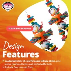 Super Bird Creations Willy Nilly Bird Toy, Large/ X-Large 17 Super Bird Creations Willy Nilly Bird Toy, Large/ X-Large -Sunny Decor Shop 256295 PT8. AC SS1800 V1662688940