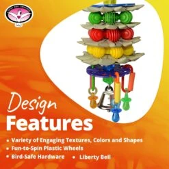 Super Bird Creations Triple Decker Bird Toy, Medium -Sunny Decor Shop 256299 PT8. AC SS1800 V1684342247