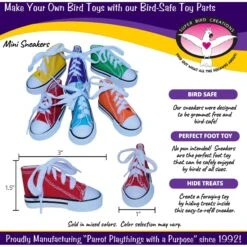 Super Bird Creations Sneakers Bird Toy, Medium/Large, 4 Count -Sunny Decor Shop 256301 PT2. AC SS1800 V1662671211
