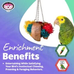 Super Bird Creations Coco Cornhusk Forager Bird Toy, Large -Sunny Decor Shop 256311 PT4. AC SS1800 V1662689666