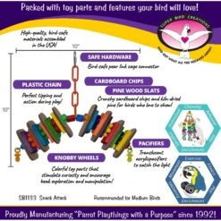 Super Bird Creations Snack Attack Bird Toy, Medium -Sunny Decor Shop 256313 PT2. AC SS1800 V1662671270