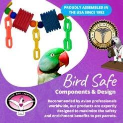 Super Bird Creations Groovy Chains Bird Toy, Large/X-Large -Sunny Decor Shop 256315 PT7. AC SS1800 V1684348077