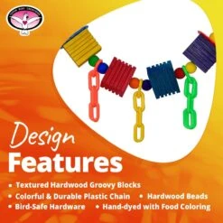 Super Bird Creations Groovy Chains Bird Toy, Large/X-Large -Sunny Decor Shop 256315 PT8. AC SS1800 V1684342739