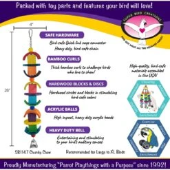 Super Bird Creations Chunky Chew Bird Toy, Large/X-Large -Sunny Decor Shop 256317 PT2. AC SS1800 V1662671842