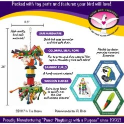Super Bird Creations In The Groove Bird Toy, X-Large -Sunny Decor Shop 256326 PT2. AC SS1800 V1662671842