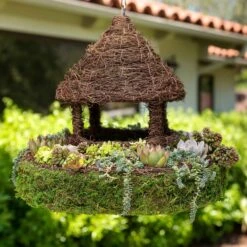 Galapagos Plantable Gazebo Birdhouse, Fresh Green -Sunny Decor Shop 257672 PT2. AC SS1800 V1684406329