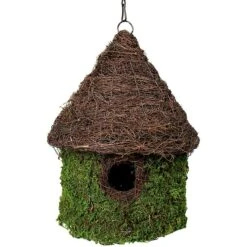 Galapagos Bungalow Woven Birdhouse, Fresh Green