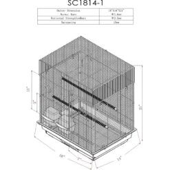 A&E Cage Company 18-in Flat Top Bird Cage, Black, Small -Sunny Decor Shop 258706 PT1. AC SS1800 V1605109614
