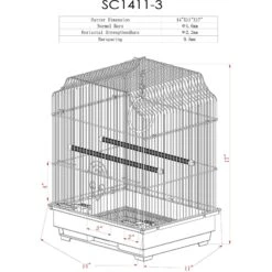 A&E Cage Company 17-in Ornate Top Bird Cage, Small -Sunny Decor Shop 258723 PT1. AC SS1800 V1605109654