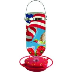 Hummer's Galore All American Flag Design Hummingbird Feeder