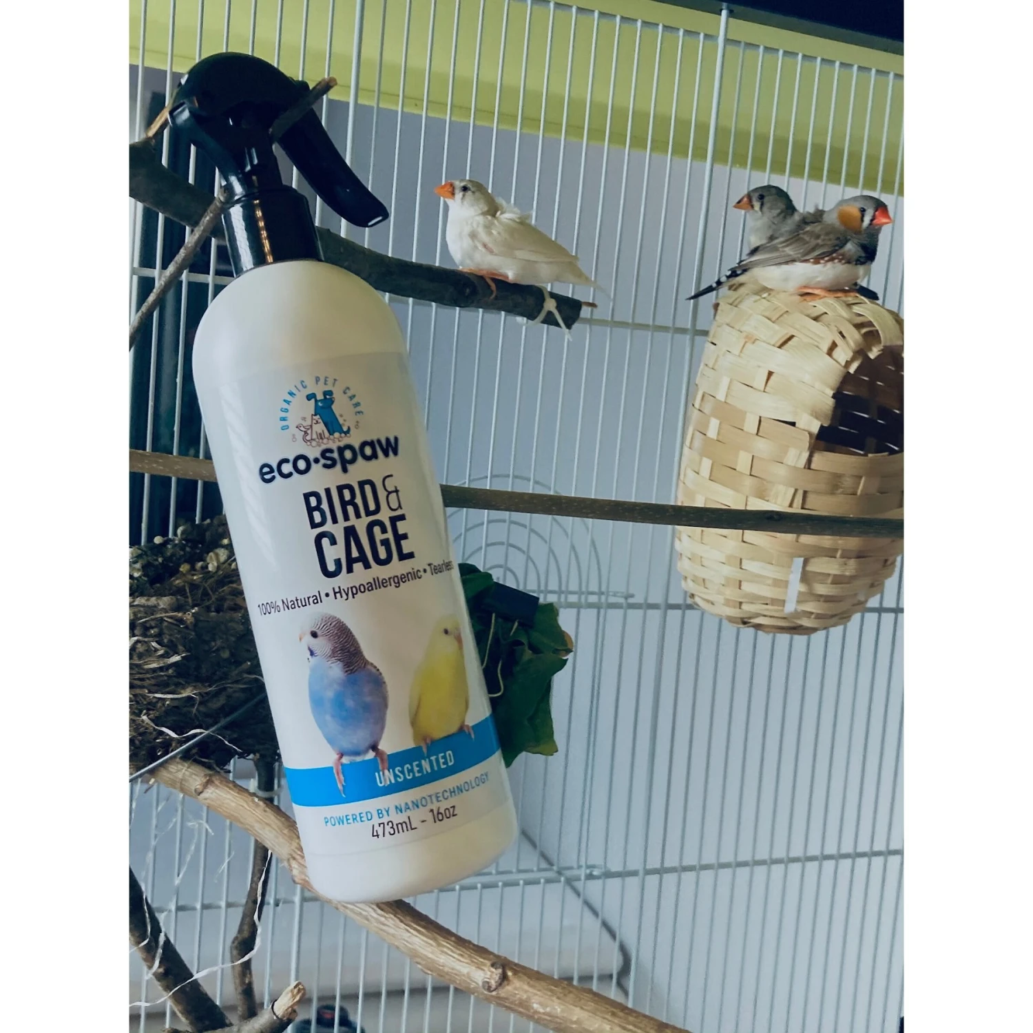 EcoSpaw Unscented Bird & Cage Cleaner, 16-oz Bottle 5 EcoSpaw Unscented Bird & Cage Cleaner, 16-oz Bottle - Image 3