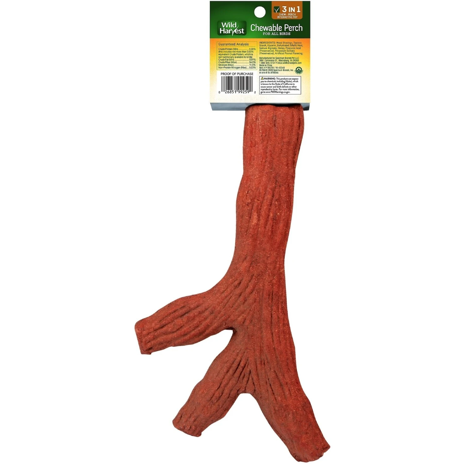 Wild Harvest Chewable Bird Perch, 1 Count 4 Wild Harvest Chewable Bird Perch, 1 Count - Image 2