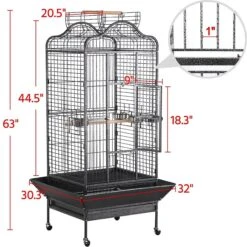 Yaheetech Open Playtop Bird Cage Cage, Hammered Black -Sunny Decor Shop 285188 PT1. AC SS1800 V1617140793