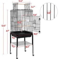 Yaheetech Play Top Detachable Rolling Stand Metal Bird Cage -Sunny Decor Shop 285200 PT2. AC SS1800 V1649939493