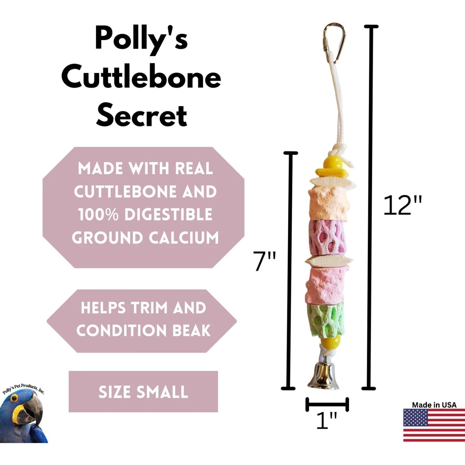 Polly's Pet Products Cuttlebone Secrets Bird Perch 4 Polly's Pet Products Cuttlebone Secrets Bird Perch - Image 2