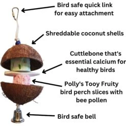 Polly's Pet Products Coconut Hut Bird Perch 8 Polly's Pet Products Coconut Hut Bird Perch -Sunny Decor Shop 285407 PT2. AC SS1800 V1678138900