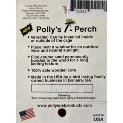 Polly's Pet Products T Perch Bird Perch -Sunny Decor Shop 285412 PT3. AC SS1800 V1669660654