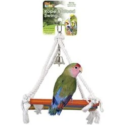 Penn-Plax Bird Life Rope & Wood Swing Bird Toy -Sunny Decor Shop 286181 PT1. AC SS1800 V1668105786