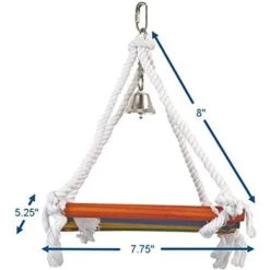 Penn-Plax Bird Life Rope & Wood Swing Bird Toy -Sunny Decor Shop 286181 PT2. AC SS1800 V1668105157