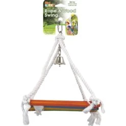 Penn-Plax Bird Life Rope & Wood Swing Bird Toy -Sunny Decor Shop 286181 PT3. AC SS1800 V1683919136