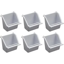 Penn-Plax High Back Bird Cups, 4-oz, 6 Count