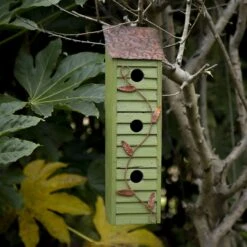 Glitzhome Distressed Solid Wood Birdhouse, Green -Sunny Decor Shop 286503 PT4. AC SS1800 V1663106642