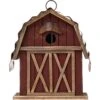 Glitzhome Wood Barn Garden Birdhouse, Red -Sunny Decor Shop 286509 MAIN. AC SS1800 V1663106540