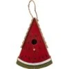 Glitzhome Wood Watermelon Birdhouse, Red -Sunny Decor Shop 286511 MAIN. AC SS1800 V1663105751
