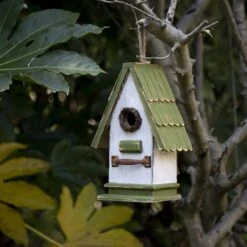 Glitzhome Wood Roof Garden Birdhouse, Green -Sunny Decor Shop 286513 PT4. AC SS1800 V1663106190