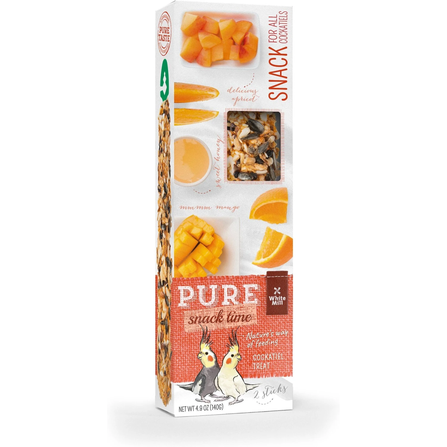 White Mill PURE Apricot Bird Treat Stick, 4.9-oz Box 3 White Mill PURE Apricot Bird Treat Stick, 4.9-oz Box