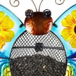 Exhart Metal Mesh Seed Basket Butterfly Bird Feeder -Sunny Decor Shop 300112 PT3. AC SS1800 V1635437203