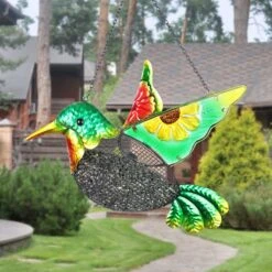 Exhart Metal Mesh Basket Hummingbird Bird Feeder -Sunny Decor Shop 300116 PT1. AC SS1800 V1635438084