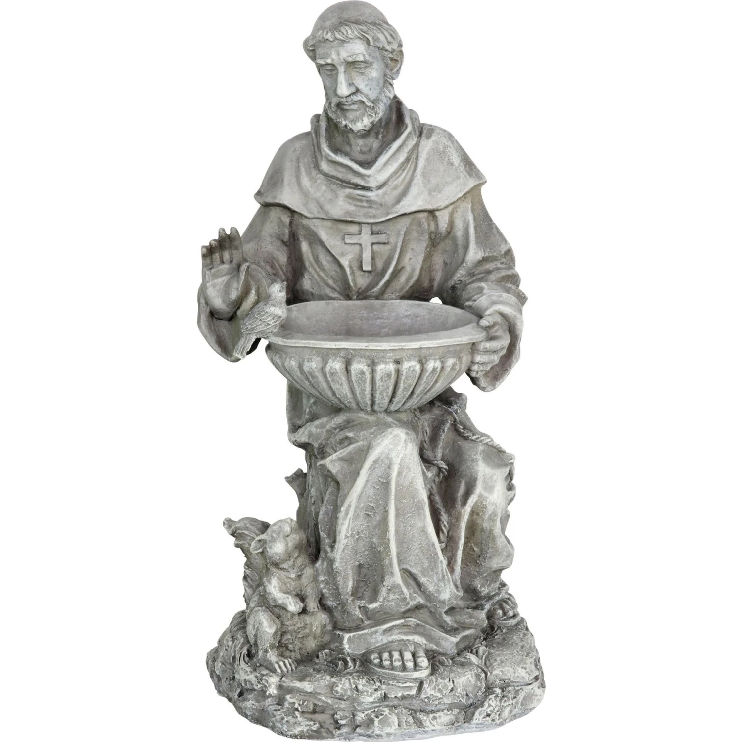 Exhart Saint Francis Garden Statue Bird Feeder 3 Exhart Saint Francis Garden Statue Bird Feeder