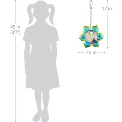 Exhart Solar Hanging Metal Mesh Flower Bird Feeder -Sunny Decor Shop 300143 PT3. AC SS1800 V1666188795