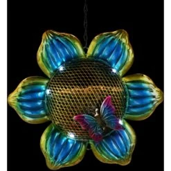 Exhart Solar Hanging Metal Mesh Flower Bird Feeder -Sunny Decor Shop 300143 PT7. AC SS1800 V1666188673